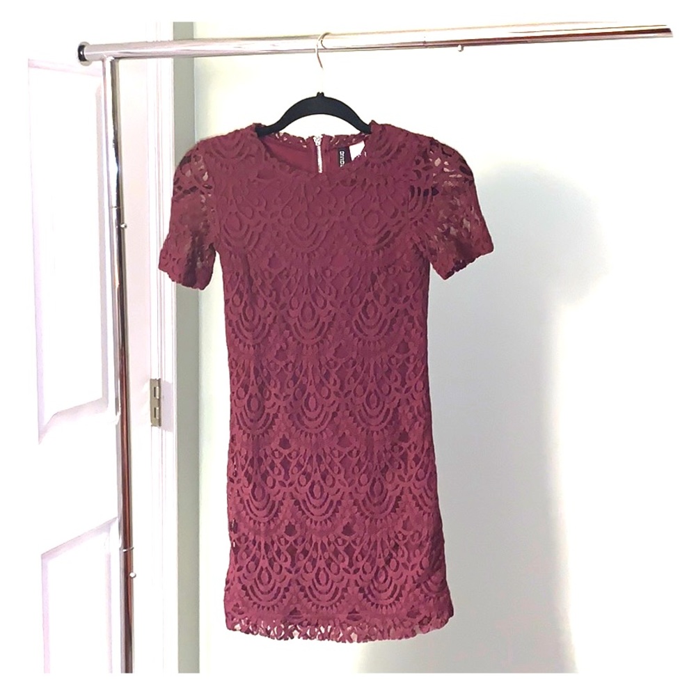 Burgundy party dress